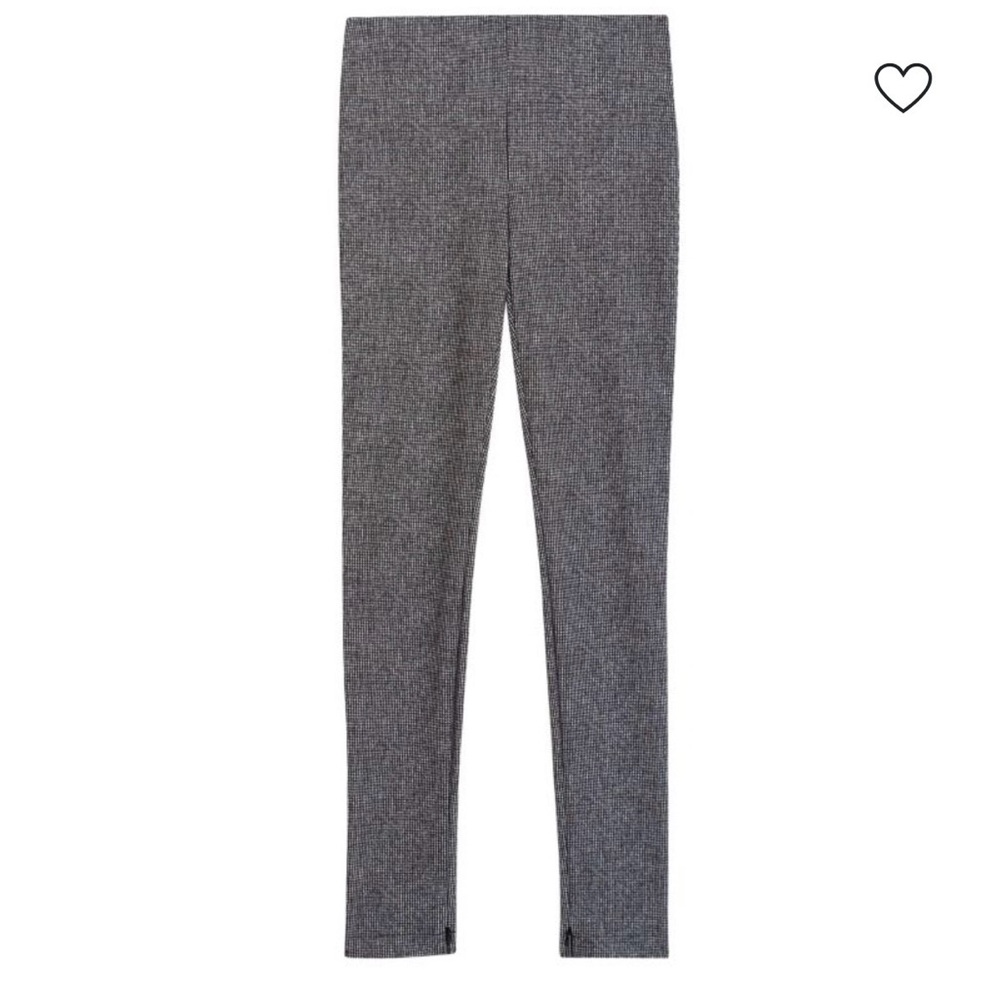 Theory Houndstooth Black Skinny Leggings